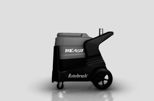 BEAST Rotobrush machine on wheels.